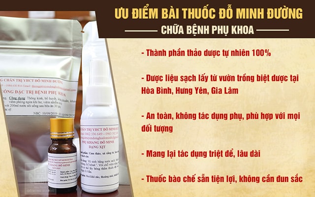 Bài thuốc Phụ khang Đỗ Minh được tối ưu, hoàn thiện mang lại hiệu quả cao