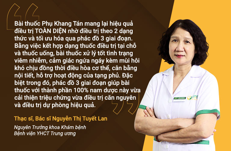 Bác sĩ Tuyết Lan nhận xét về phác đồ Phụ Khang Tán