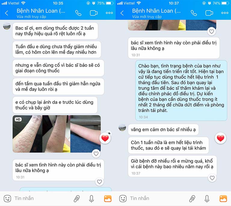 Phản hồi của người bệnh về hiệu quả bài thuốc 