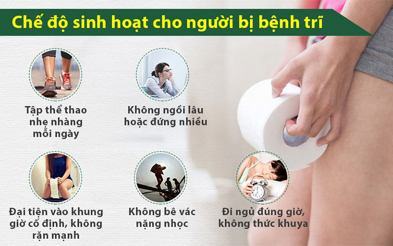Một số lưu ý về chế độ sinh hoạt cho người bị trĩ