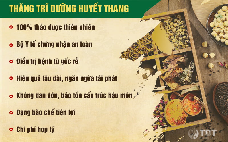 Những điểm ưu việt của Thăng trĩ Dưỡng huyết thang 
