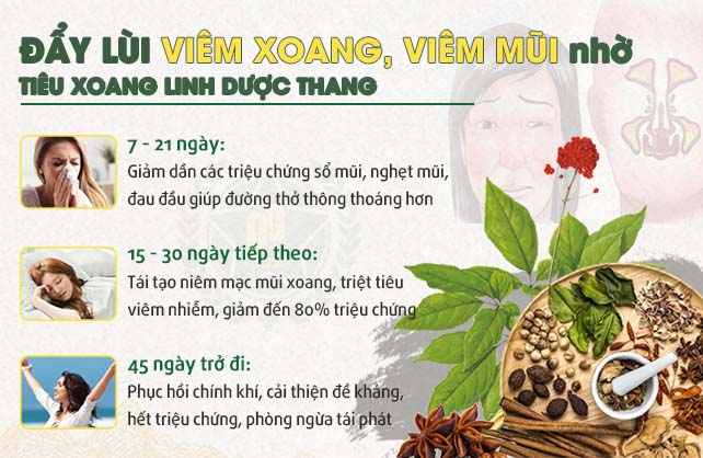 Hiệu quả bài thuốc Tiêu xoang linh dược thang