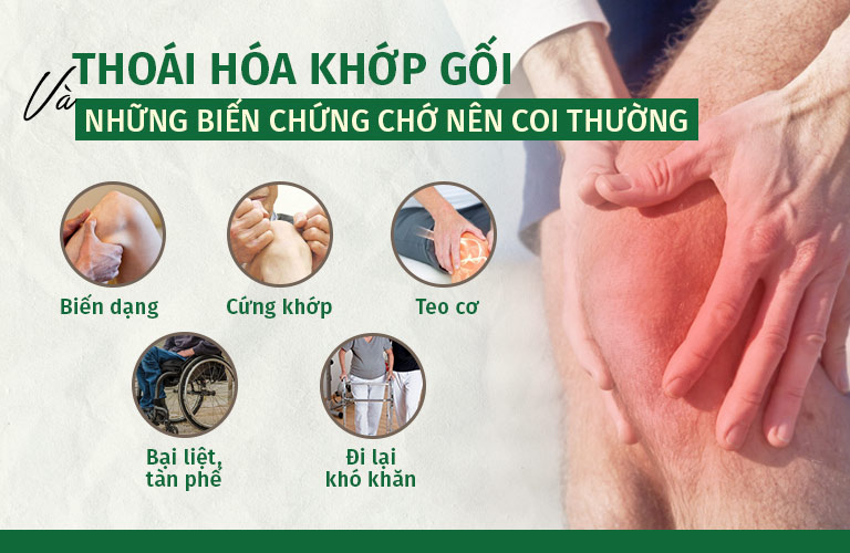 Cẩn trọng với những biến chứng của thoái hóa khớp gối