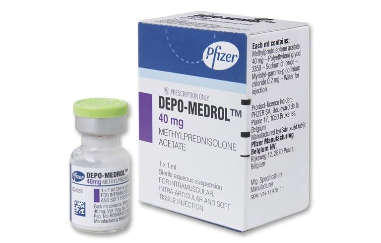 Methylprednisolon acetat (DepoMedrol 40 mg) điều trị thoái hoá khớp gối