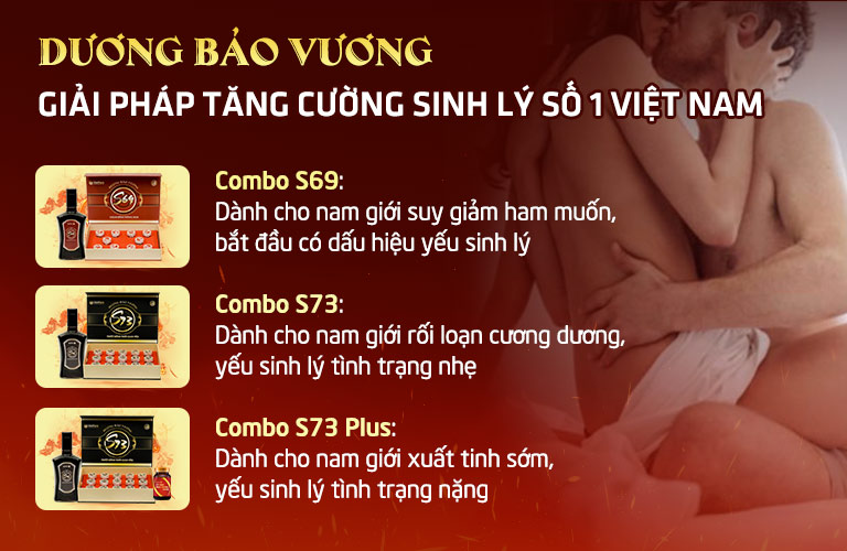 Bài thuốc Dương Bảo Vương với bộ 3 combo tối ưu hóa cho từng đối tượng